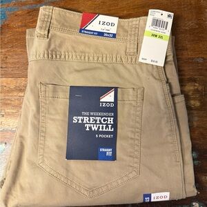 Izod The Weekender Stretch Twill Pants - Beige